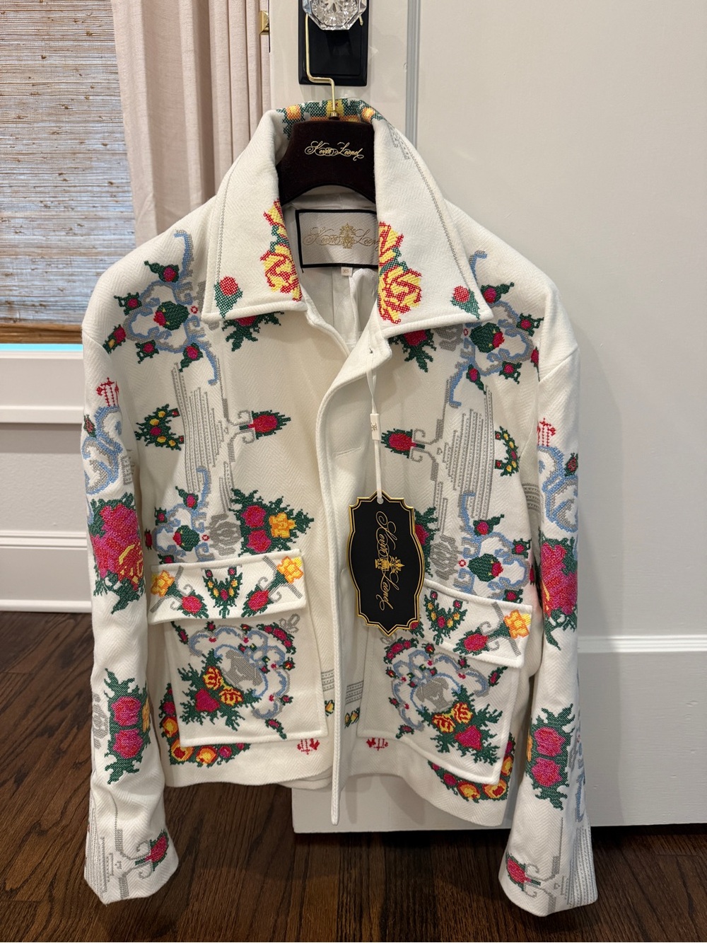 Kobi Halperin Ivory Multicolor Embroidered Jacket XS NWT